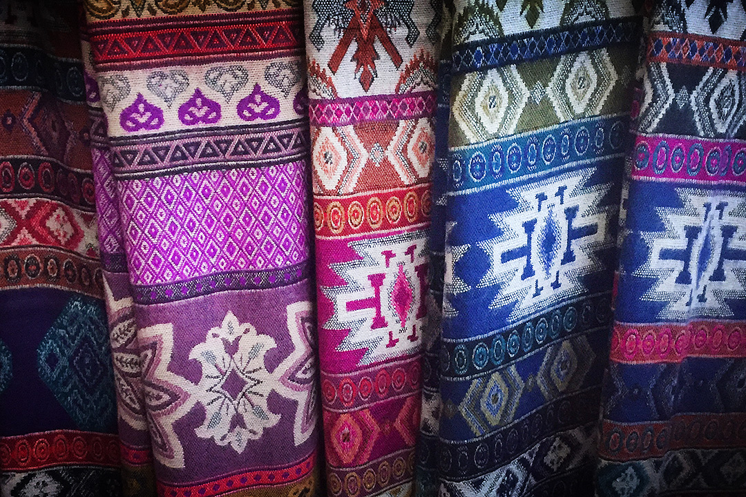 Textiles on sale in market