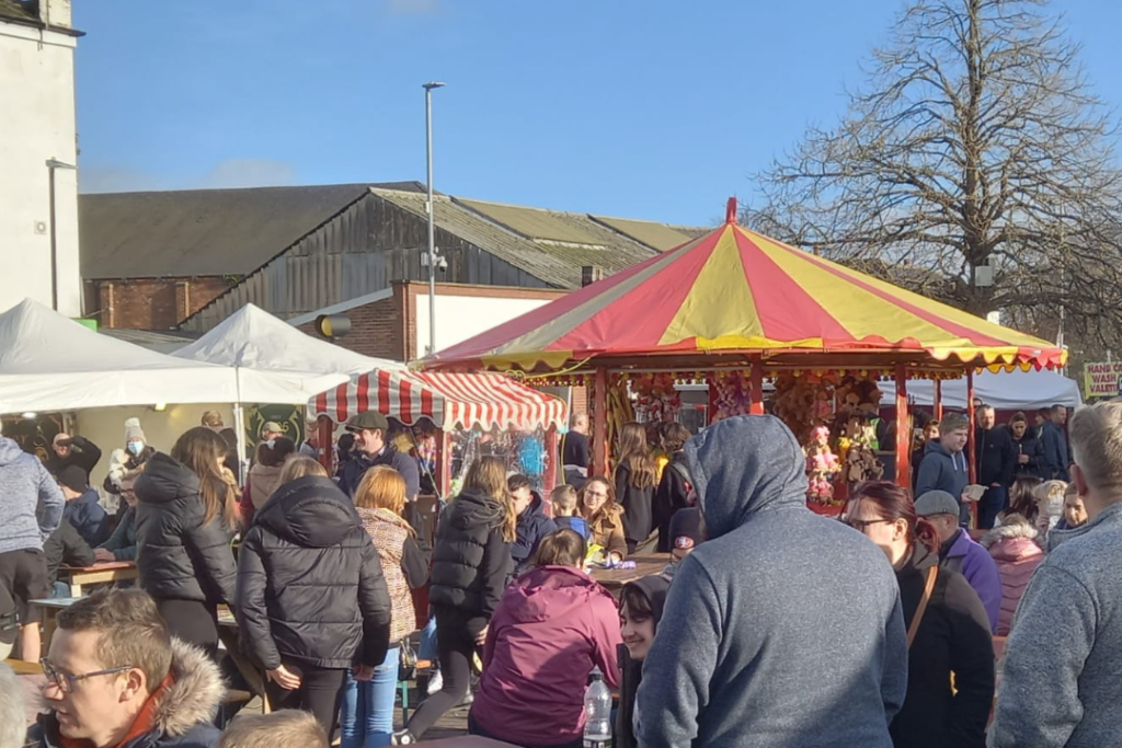 Old Tyme Funfair attends Hessle FEASTival with hook a duck and candy stalls